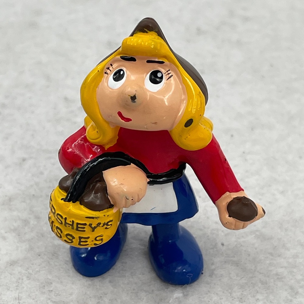 Vtg Hershey's Kisses Girl Figurine Cake Topper Nicholas Gish BSH Inc PVC Toy